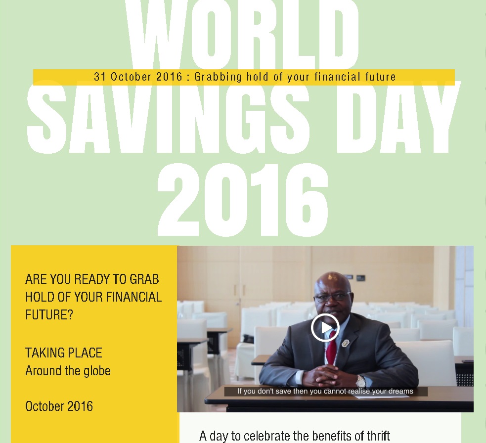 Se aproxima el Día Mundial del Ahorro 2016