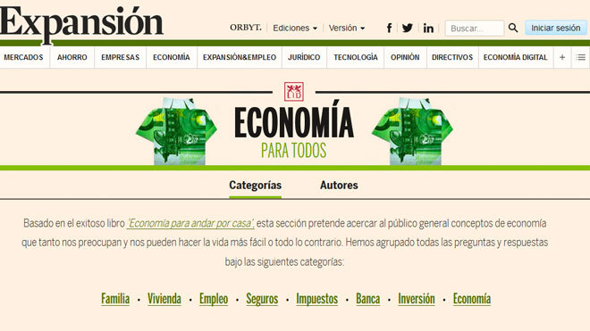 Expansión.com lanza ‘Economía para todos’