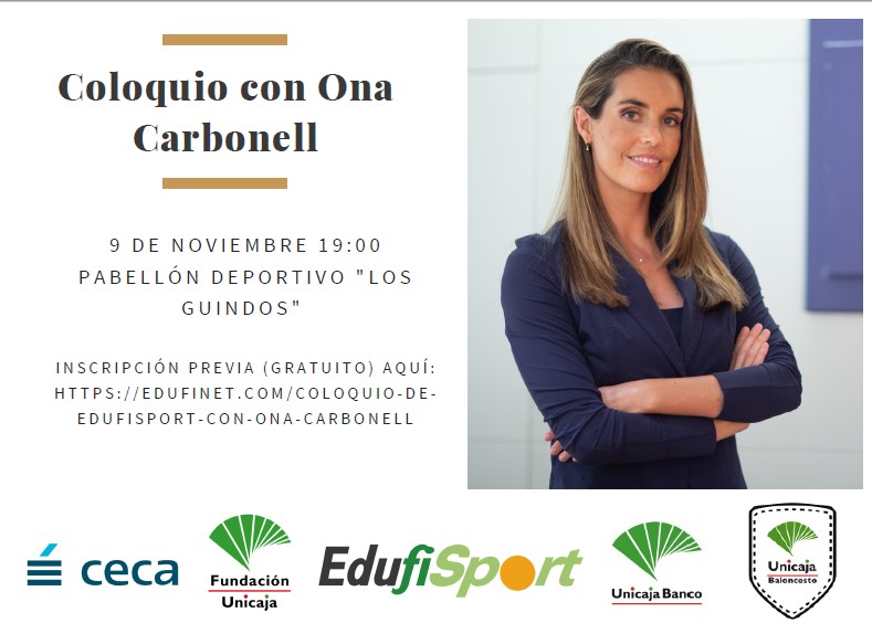 ¡Reserva la fecha para asistir al Coloquio de EdufiSport con Ona Carbonell sobre Educación Financiera y Deporte!