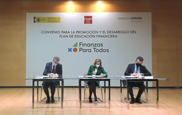 Se firma el convenio del Plan de Educación Financiera para 2022-2025